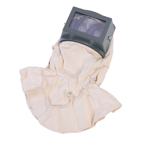 Capuche de sablage en toile, vision claire