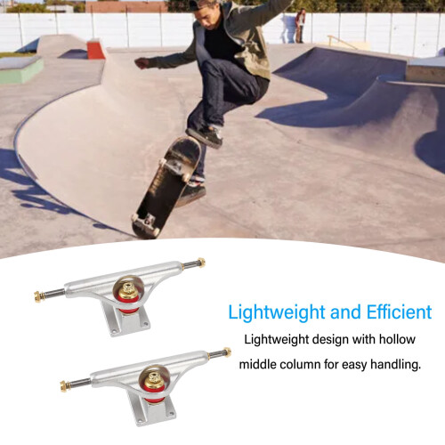 Efficient Skateboard Trucks, Rustproof Aluminum Construction, Hollow Design For Enhanced Performance 2