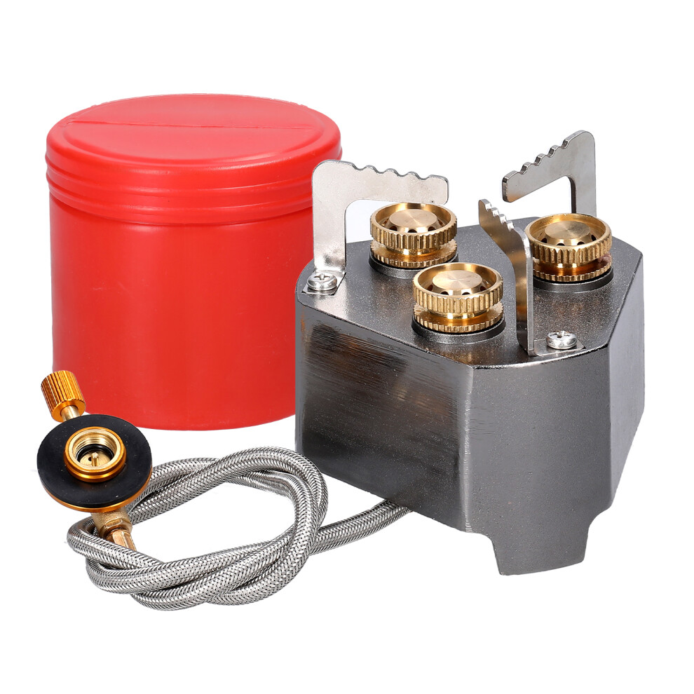 Portable 3-Cores Camping Stove, 11800W, Dark Grey, Compact 100mm-image-OPC-PRXRB6Z-NEW