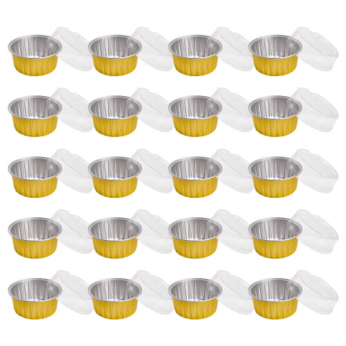 Mini aluminum foil cupcake liners round 20 pcs 2