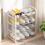 Shoe Rack Organizer,Four Tier Ventilated Storage,Space-Saving Entryway Solution,Quick Assembly No Tools Required 5