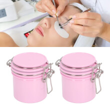 2 Stück 200 ml Pinke Wimpernverlängerung Kleber Aufbewahrungsbehälter Große Kapazität Kunststoffbehälter