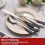 Stainless Steel Flatware Set Black Gold Handles 20-Pc 4