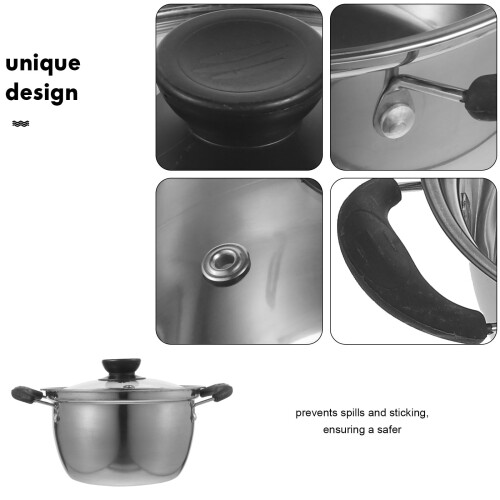 Stainless Steel Saucepan Heavy Bottom 1 Pack 2