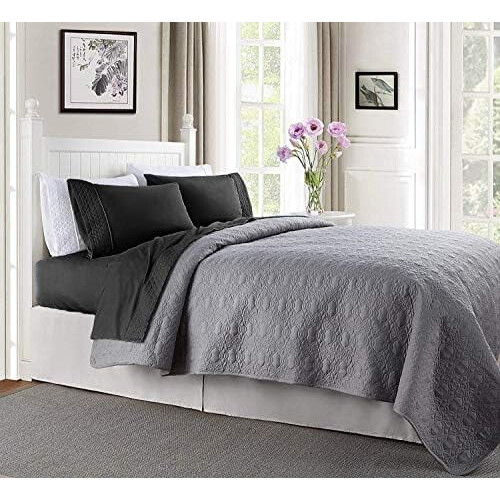 Microfiber Bed Sheet Set Queen 4-Piece 2