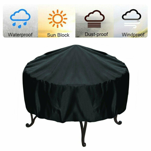 30" x 30" Propane Fire Pit Cover Waterproof Sun Block Dust-proof Windproof 2