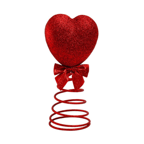 Heart and Spring Tree Top Star Ornament Red 1 piece 1