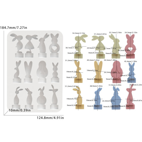 Easter Rabbit Silicone Mold for Plaster and Resin Casting 1