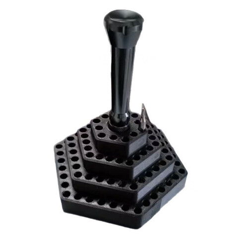 Hexagonal Stackable Drill Bit Holder with Holes 12-Pack 1