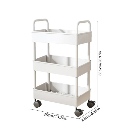 Kitchen Storage Cart 3-Tier with Wheels 2