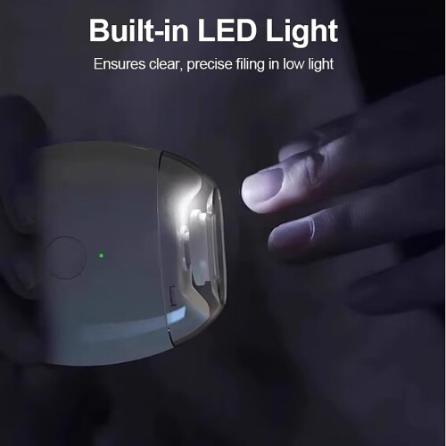 Lima de uñas automática con luz LED y 3 velocidades (1 1