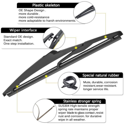 Συμβατό για Toyota Rav4 2013-2017 Σετ λεπίδων πίσω υαλοκαθαριστήρα 85242-42040 Εργοστασιακά 1