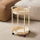 Mobile Storage Rack, Round Rolling Side Table Cart, Table Bedside Table Storage Cart, 2 Tier Plastic Utilitys with Lockable 360 Casters 4