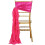 Curly Chiffon Chair Sash Fuchsia 4