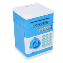 Kids Cartoon Electronic Money Save Box Blue 18x11x12cm