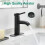 Black Bathroom Faucet Single Handle Matte Black 1 or 3 Hole 2