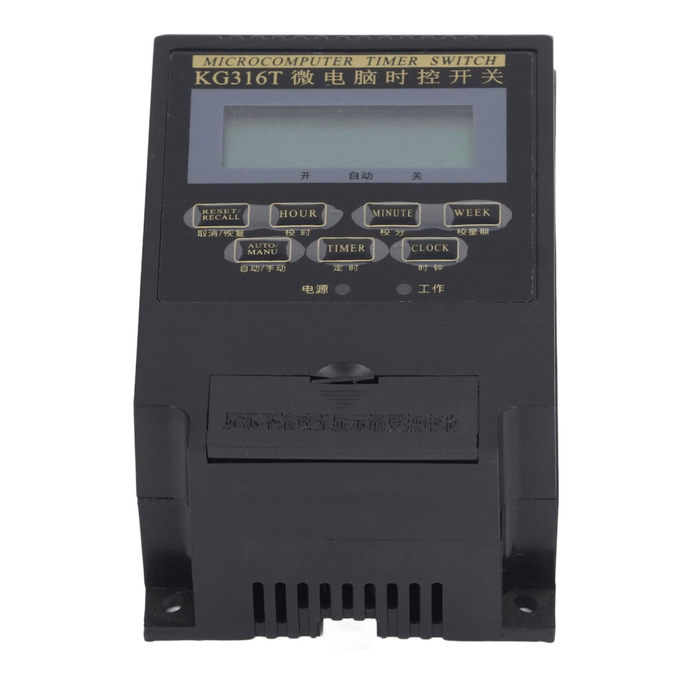 Programmable Timer Switch, 8/10/16 Groups, 25A Capacitor For Street Lamp, Black 8411389599009