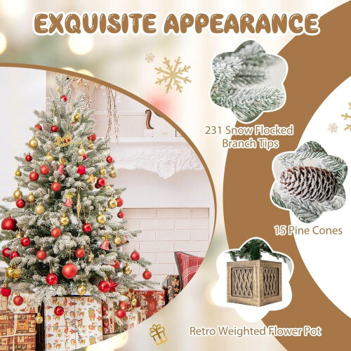 4-Ft Pre-Lit Artificial Entrance Christmas Tree - 100 LEDs, Green/White 2