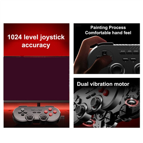 Retro Pocket Wireless Game Controller 2.4G  Gamepad with Customizable Controls for PS3  PC Laptop TV 2