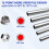 5PCS Deep Metric Socket Set, 3/8-Inch Drive Thin Wall Socket, 12PT 8-10-12-13-14MM - Extra Long Deep 120MM 7