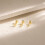 14K Gold Plated Flat Back Stud Earrings for Women 3 Pair 5