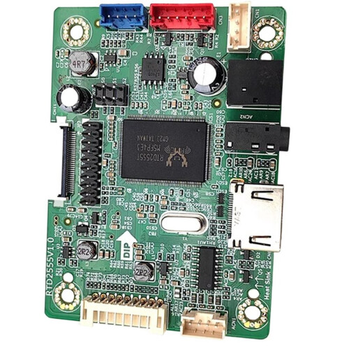 Placa Controladora RTD2555V1.0 Compatível com  e Placa-Mãe com Áudio. Definição EDP. Placa-Mãe Sem Necessidade de Driver. 2