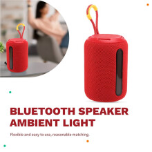 Portable   Speaker Wireless with RGB Color LED Light,  Surround Sound, Outdoor Travel Speaker Red