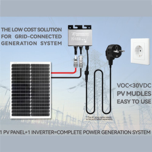 Grid-Connected 180-265VAC Solar Micro-Type Inverter 150W MPPT Function IP45 for Home PV System 1
