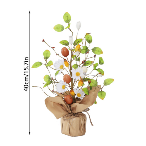 Arbre à œufs de Pâques en pot, décoration 1 pièce 2