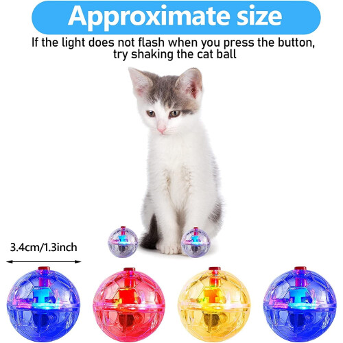 LED Motion-Activated Cat Ball Interactive Toy 1 Pack 1