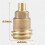 Conjunto de 3 Adaptadores de Latão para Gás Propano - QCC1 Macho/POL Fêmea para 1/4 Polegadas NPT Macho + POL Macho para 1/4 Polegadas NPT Macho 9