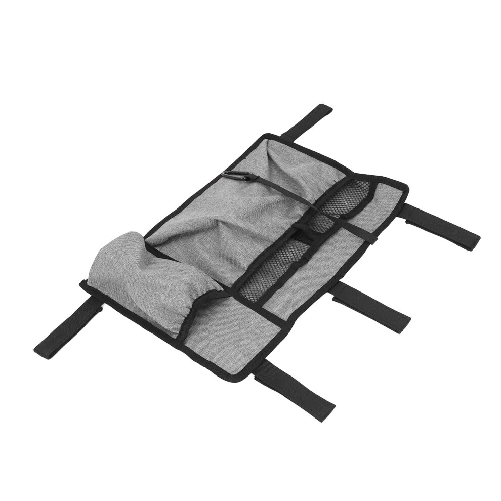 Gray Portable Waterproof Wheelchair Side Bag Armrest Storage Accessory