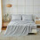 King Sheets Set 1800 Series Microfiber Grey 6-Pc 2