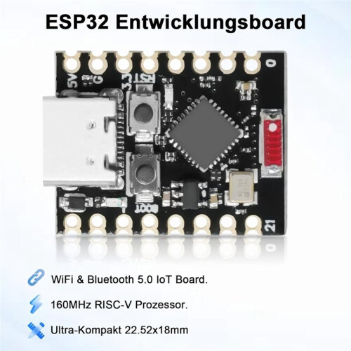ESP32-C3 Development Board,WiFi and  5.0 ESP32 Development Board with RISC-V 32-Bit Single-Core Processor 3pack 2