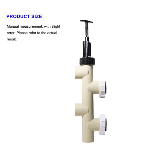 Válvula Deslizante de PVC Push Pull 263064 para Filtros de Areia e Diatomáceas, com Distância Entre Centros de 7-1/2 Polegadas, Substitui A Peça 1