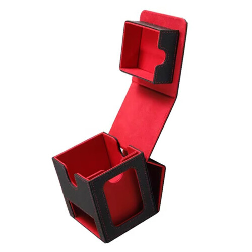 Leather  Card Box with 2 Commander Displays Waterproof Double-Layer Card Storage Can Hold 200+Double-Layer 1