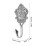 WHAMVOX Zinc Alloy Wall Hook Holdback 2 pcs Black 2
