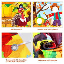 Fall Photo Props Fall Festival Decorations, Pumpkin Photo Booth Backdrop for Indoor Outdoor Party Decor