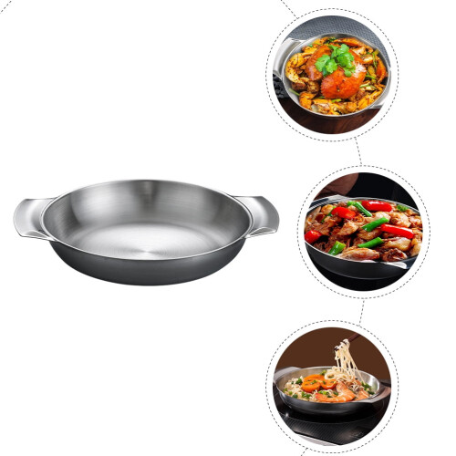 Stainless Steel Griddle Pan with Handles 20cm 1