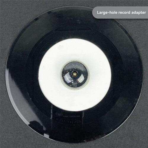 Adaptador de Toca-Discos LP45 RPM, Base de Conversão de Áudio para Toca-Discos EP de 7 Polegadas, Gramofone de Vinil Preto