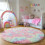 Rainbow Round Rug Soft Shag 4 ft 5