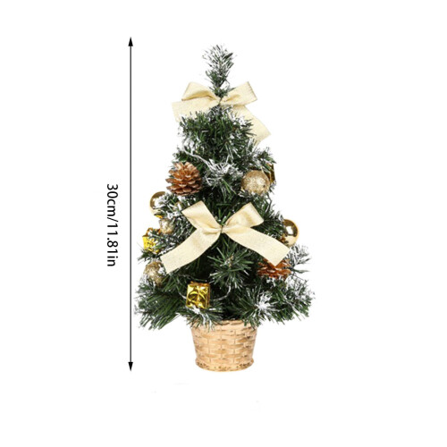 Mini LED Christmas Tree - 30 cm Gold Tabletop Decoration 2