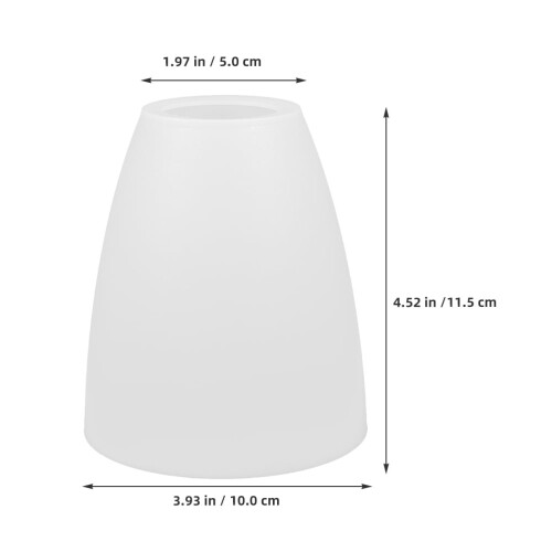 White Plastic Lampshade 11.5 x 10 x 5 cm 3 Pack 1