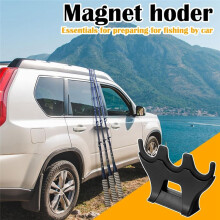 2 Pcs Magnetic Fishing Rod Holder for Car Portable Outdoor Pole Rack with 3 Holder Slots for Truck Bed Wall Garage Door