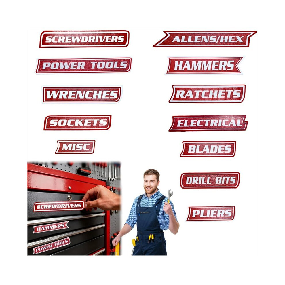 12 Pack Of Magnetic Toolbox Labels, 3D Printed Toolbox Drawer Tags Magnetic Tool Box Labels, Easy To Read Printing 6031002539650