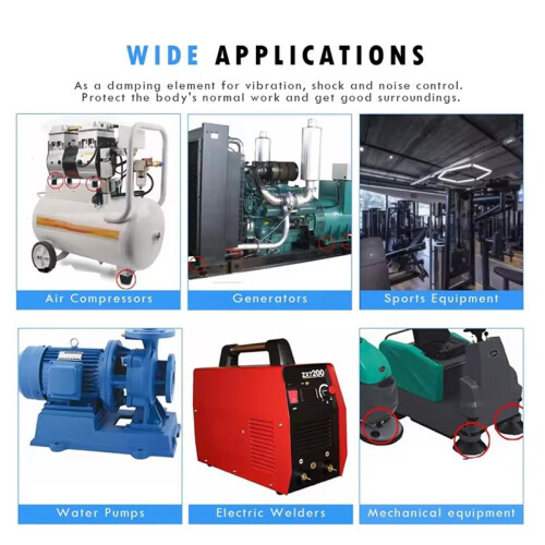 4pcs Rubber Buffer  Air Compressor Silent Block Vibration Damper Anti-Vibration Pad DD30x20mm M8 2