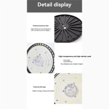 Ultra-High Brightness LED High Bay Light UFO Warehouse Garage Light IP65 Waterproof Gym AC 220V Factory Lighting 100W,B