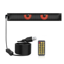 Pannello LED RGB per Parabrezza Auto, Display LED, Occhi Digitali, Occhi del Diavolo, Schermo Flessibile per SUV, Camion, Controllo Tramite App, 16x96