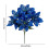 Glitzernde blaue künstliche Weihnachtssternblume mit Stiel – 3