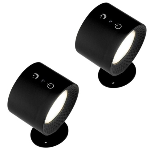 RGB Double  Wall Lamp Touch Control with Remote, 360 Rotatable Portable Wireless Night Light for Bedside Lighting 1